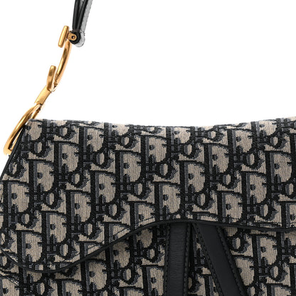 Christian Dior Oblique Saddle Bag Blue 8 of 11
