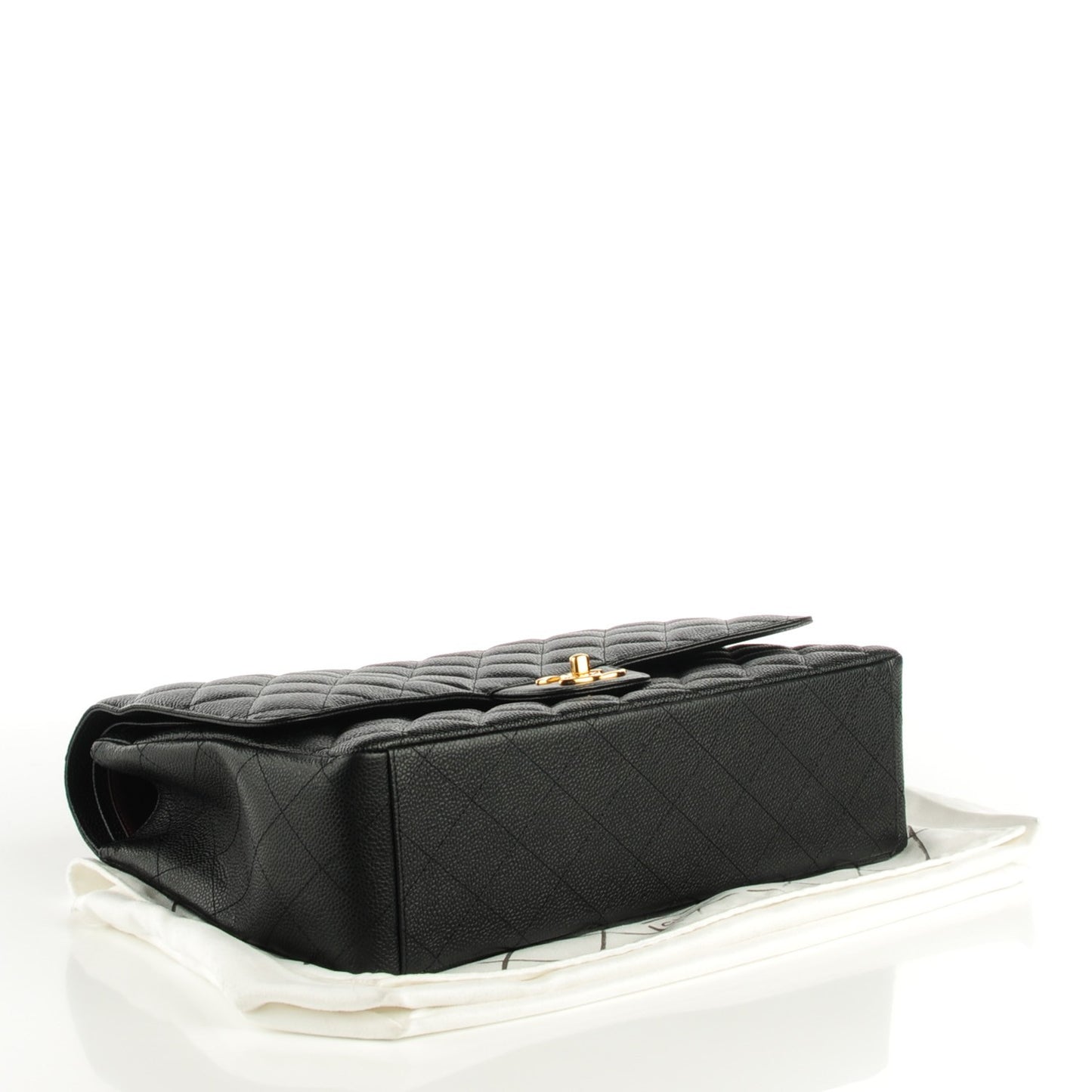 Caviar Quilted Maxi Double Flap Black