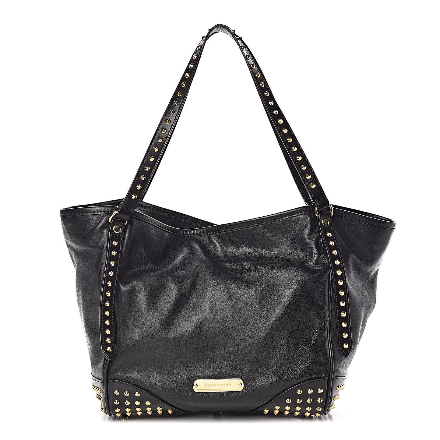 Lambskin Bridle Studs Small Canterbury Tote Black