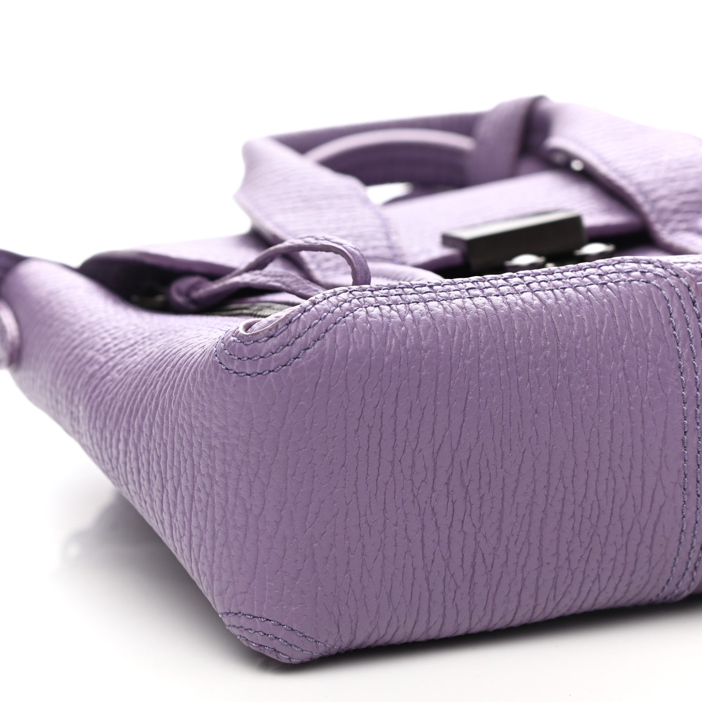 Textured Calfskin Mini Pashli Satchel Violet