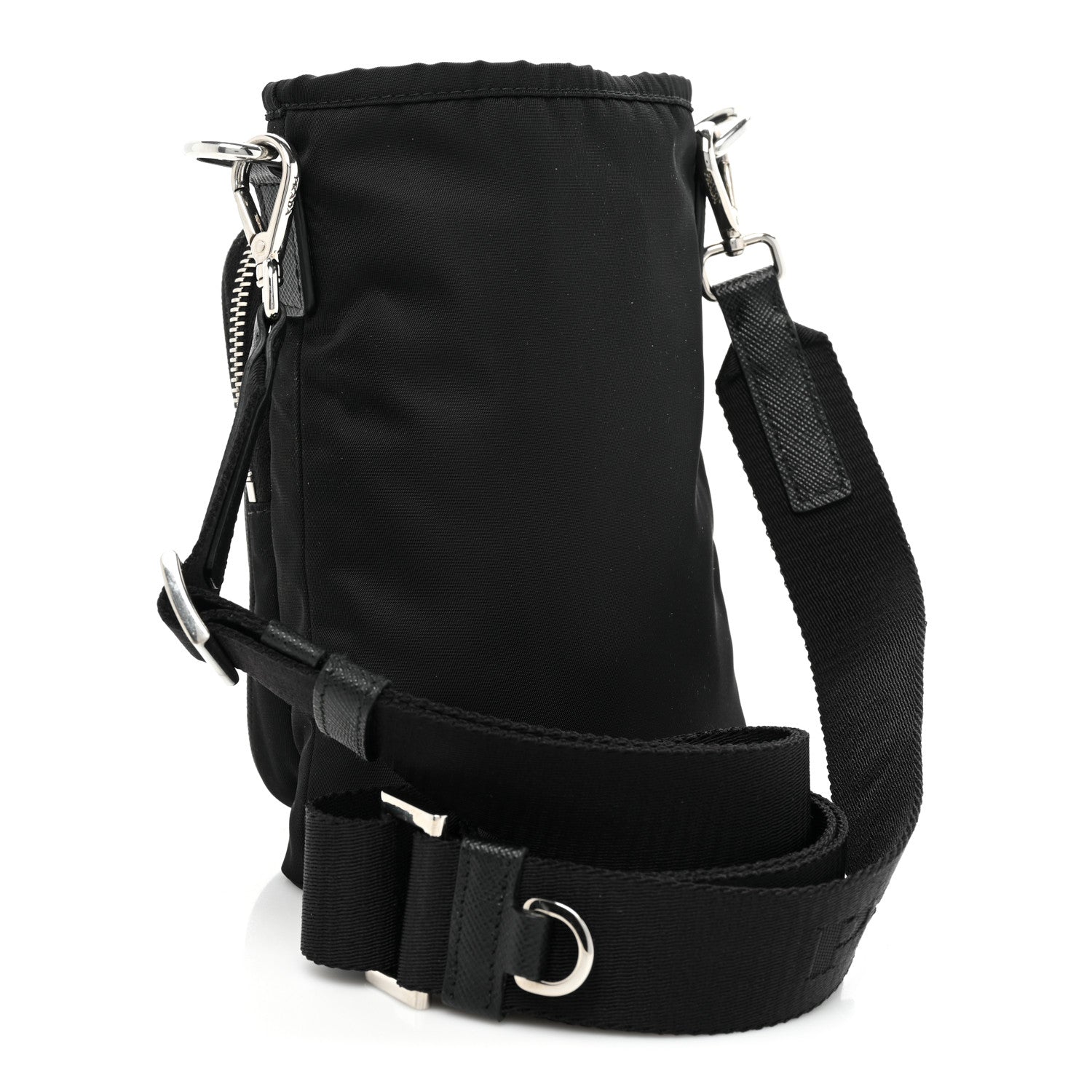Prada Tessuto Nylon Saffiano Phone Case Crossbody Black 3 of 11