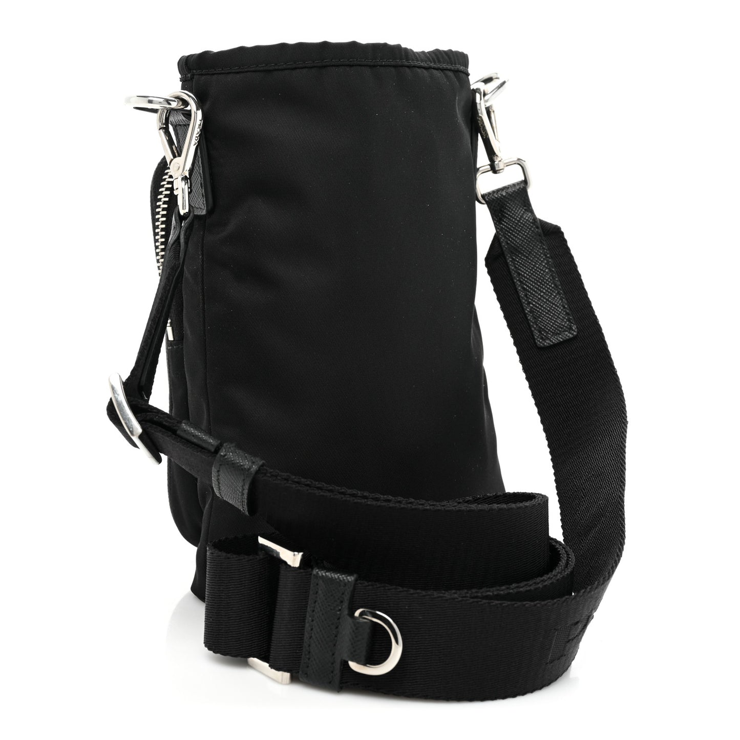 Tessuto Nylon Saffiano Phone Case Crossbody Black