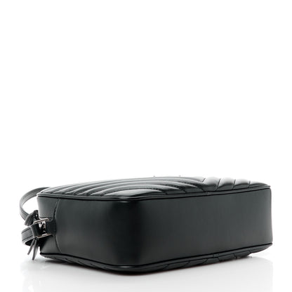 Saint Laurent Calfskin Matelasse Monogram Lou Camera Bag Black 4 of 11