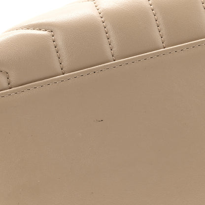 Saint Laurent Calfskin Y Quilted Monogram Medium Loulou Chain Satchel Dark Beige 13 of 18