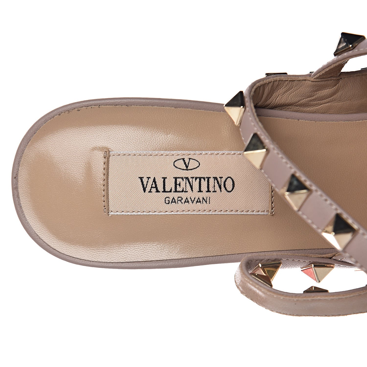 Valentino Garavani Calfskin Nappa Rockstud Ankle Strap 100mm Pumps 39.5 Peony Poudre 6 of 10