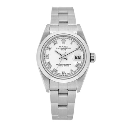 Rolex Stainless Steel 26mm Oyster Perpetual Date Watch White Roman 79160 1 of 4