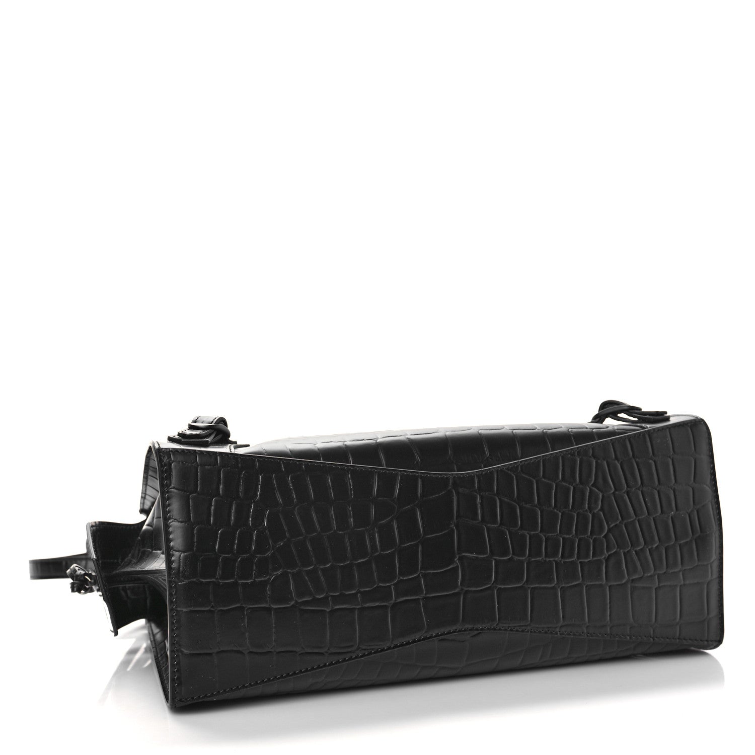 Balenciaga Semi Shiny Calfskin Crocodile Embossed Neo Classic Black Hardware S City Black 5 of 9