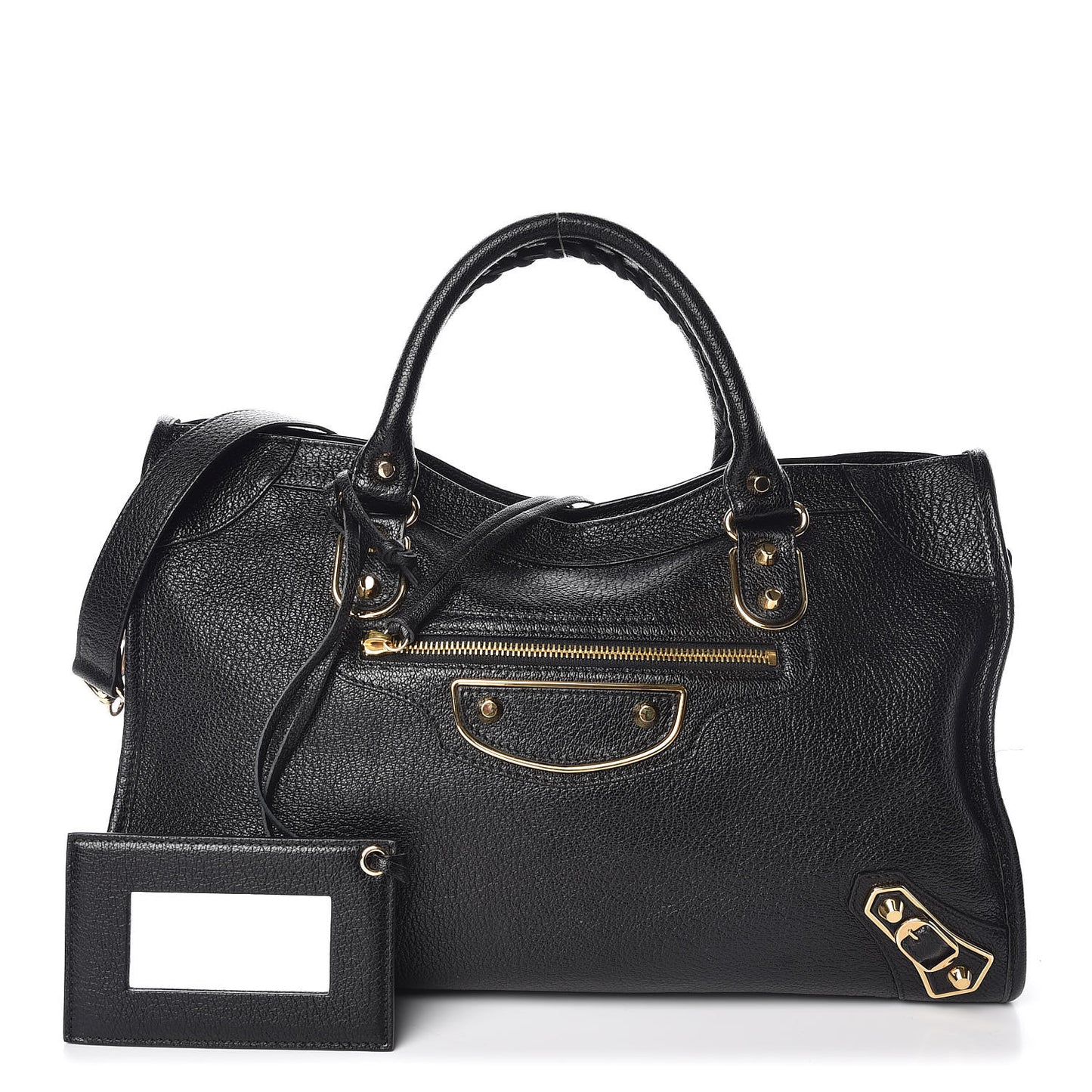 Chevre Gold Metallic Edge Hardware City Black