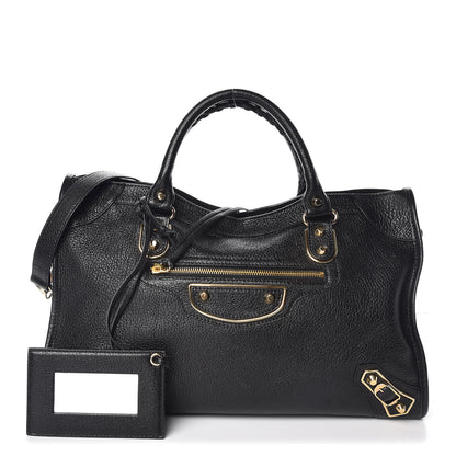 Balenciaga Chevre Gold Metallic Edge Hardware City Black 1 of 10