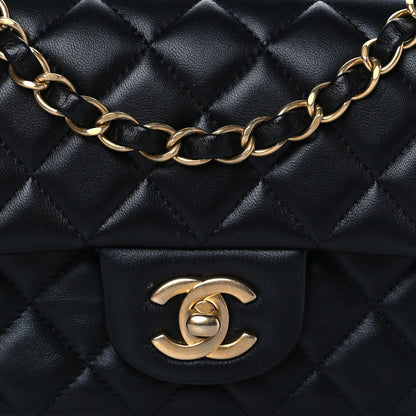 Chanel Lambskin Quilted Mini Rectangular Flap Black 8 of 10