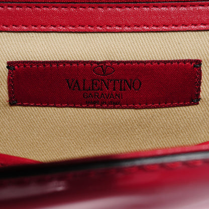 Valentino Garavani Patent Large Glam Lock Rockstud Flap Red 5 of 7