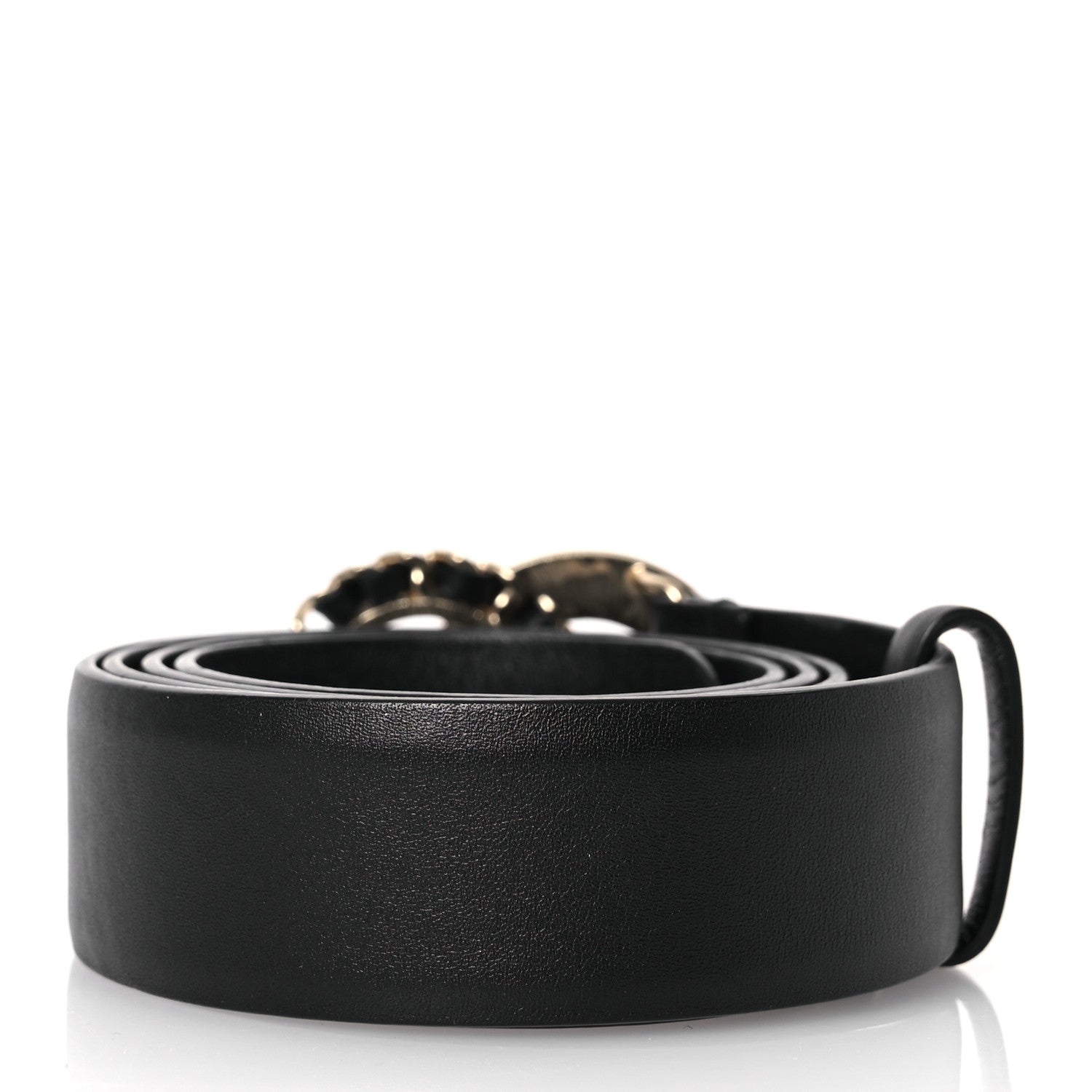 Chanel Calfskin Pearl CC Belt 90 36 Black 2 of 8