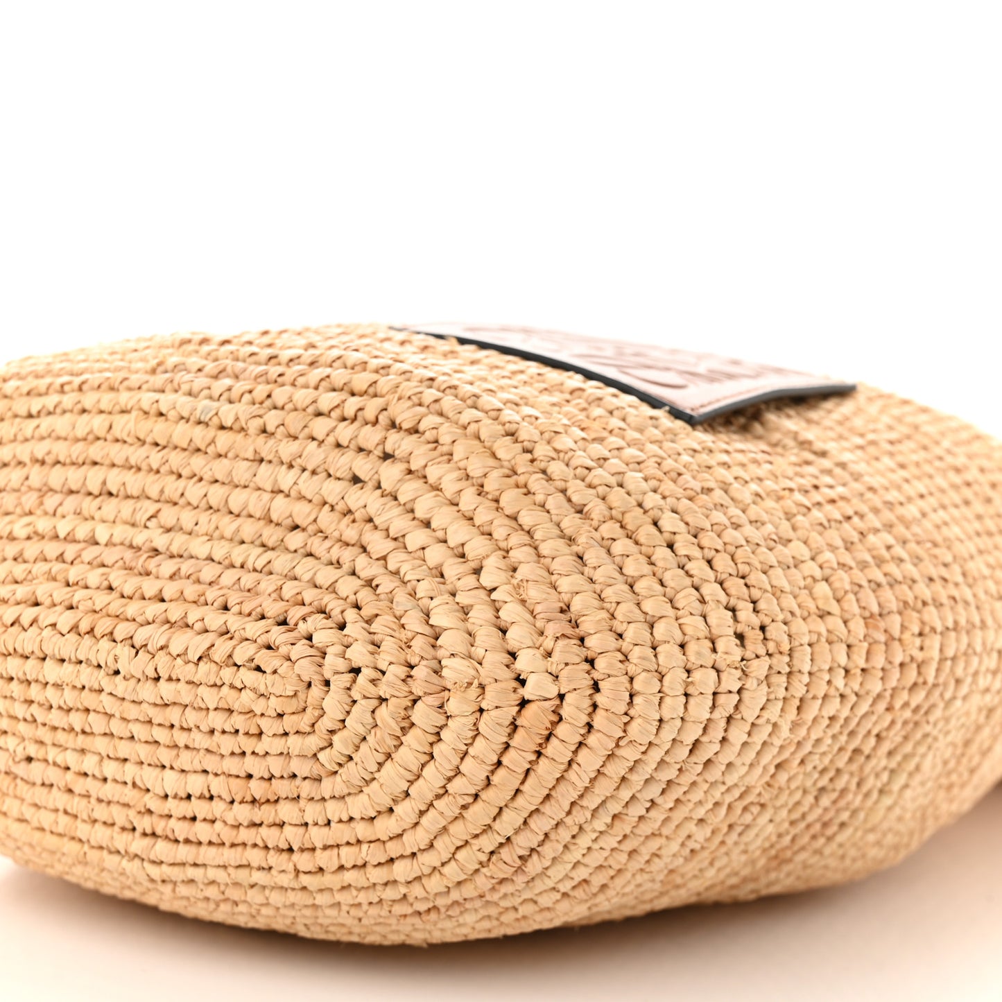 Raffia Mini Slit Tote Bag Natural Tan