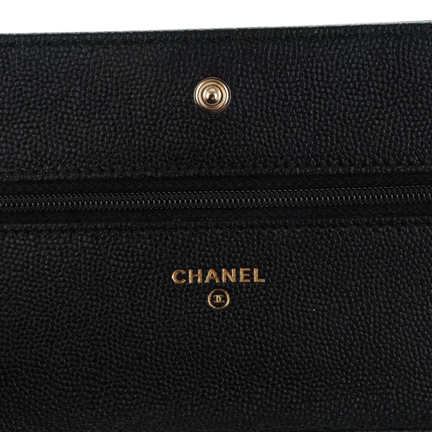 Caviar Quilted Boy Wallet On Chain WOC Black
