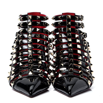 Valentino Garavani Patent Rockstud Alcove Caged 60mm Booties 38 Black 3 of 7
