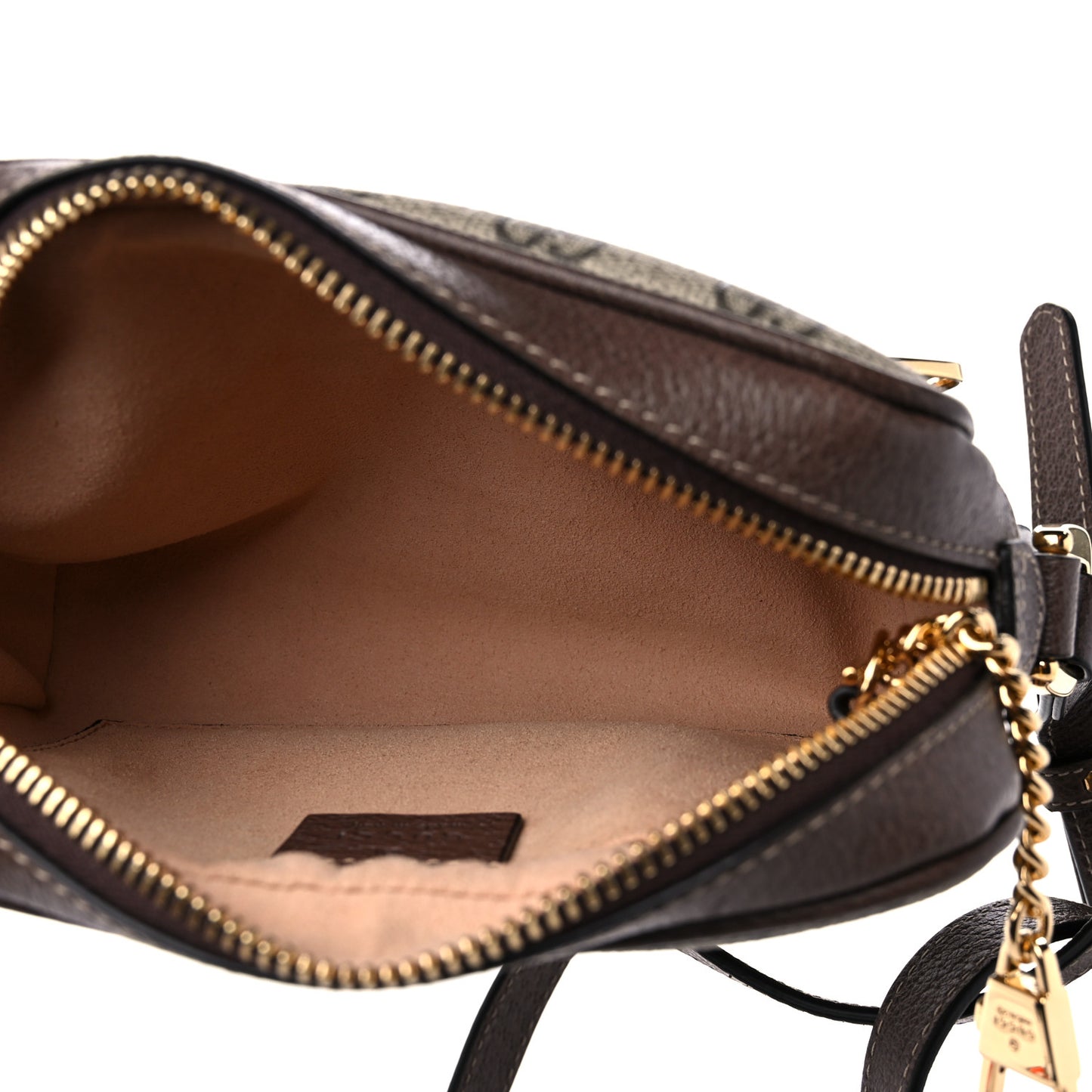 GG Supreme Monogram Web Mini Ophidia Shoulder Bag Brown