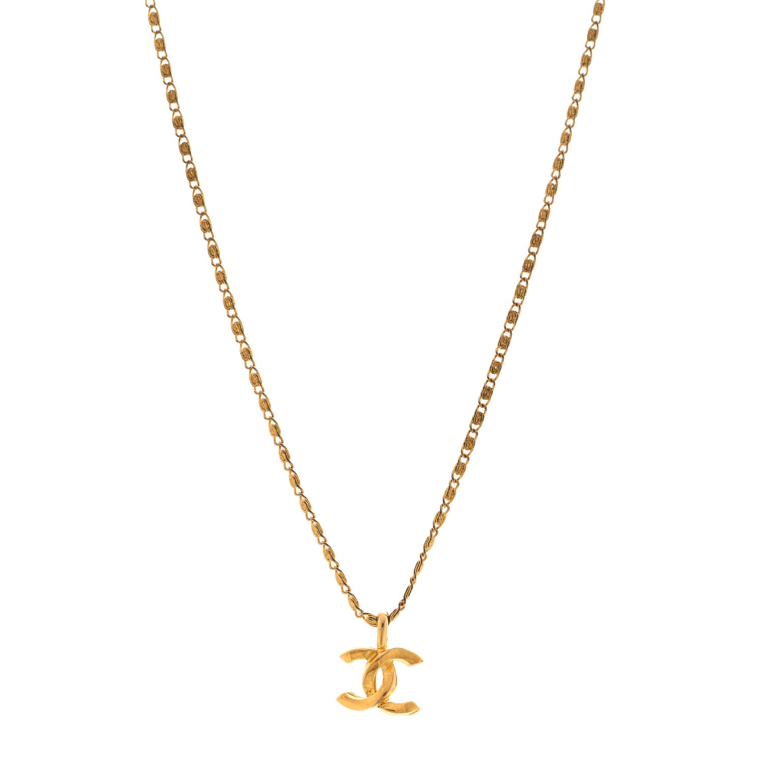 Chanel Metal CC Chain Pendant Necklace Gold 1 of 5