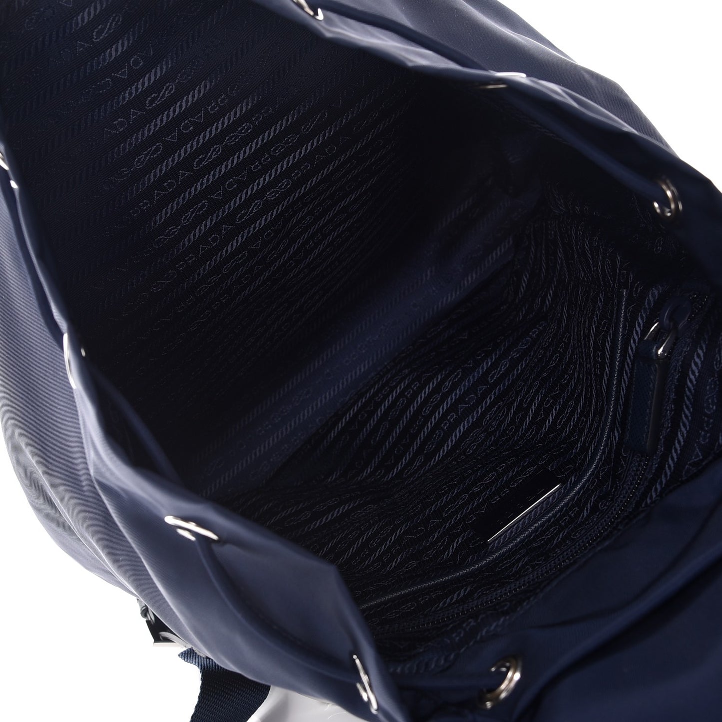 Nylon Vela Saffiano Medium Cinch Backpack Baltico