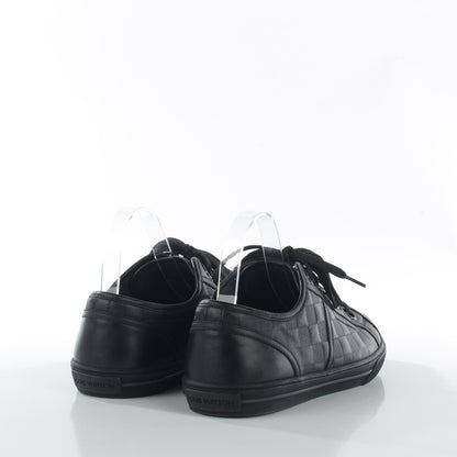 Louis Vuitton Calf Embossed Damier Brooklyn Sneakers 6.5 Black 4 of 17