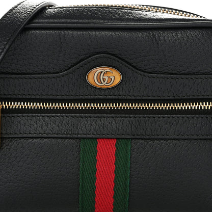 Gucci Calfskin Web Mini Ophidia Shoulder Bag Black 8 of 12