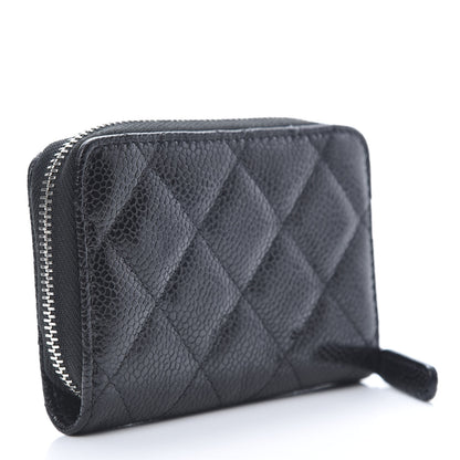 Chanel Caviar Quilted Incognito Zip Coin Purse Black 3 of 8