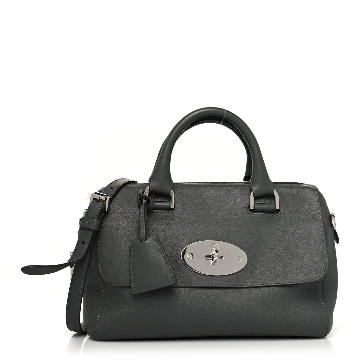 Mulberry Glossy Goatskin Medium Del Rey Satchel Black 1 of 10