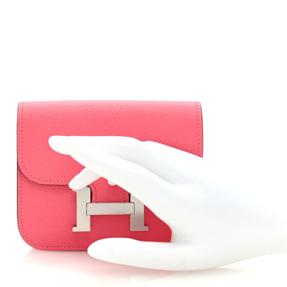 Hermes Epsom Constance Slim Wallet Rose Azalee 2 of 8