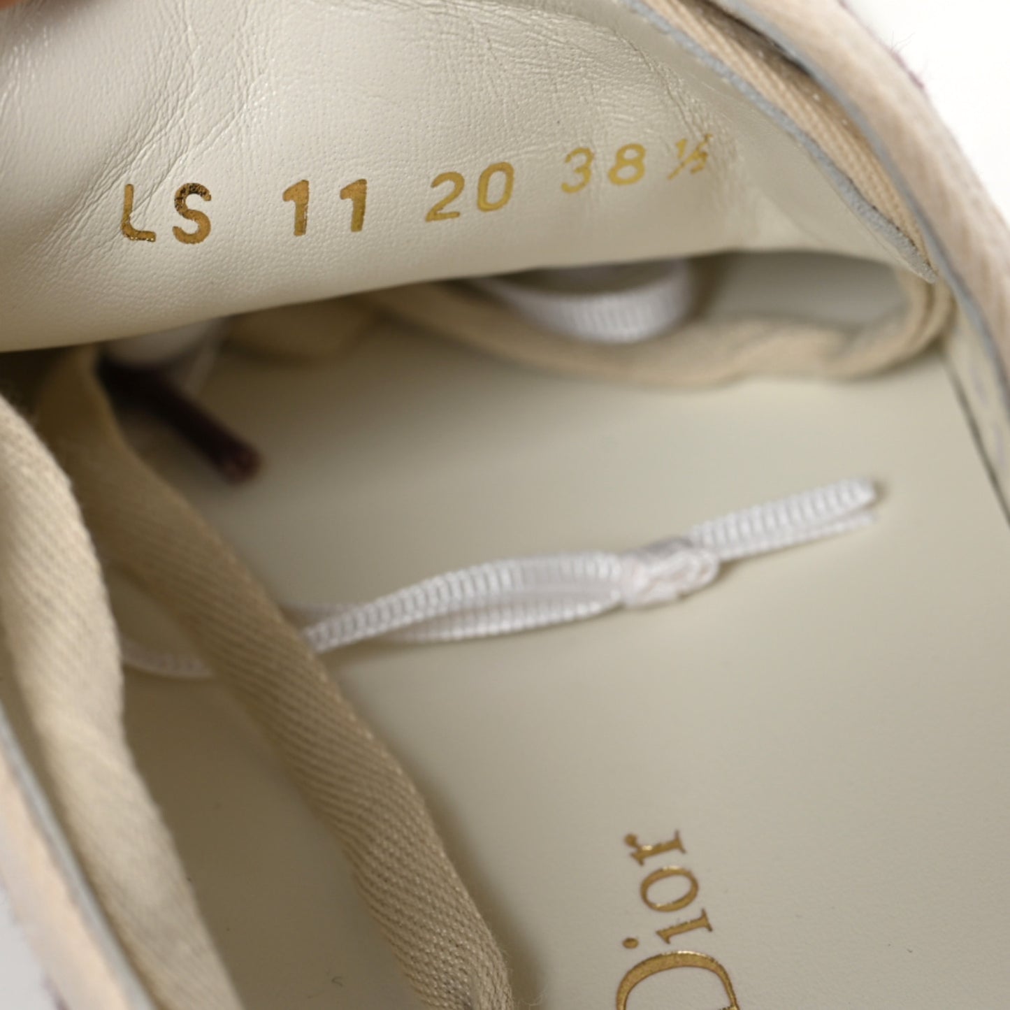 Canvas Oblique Walk'N'Dior Low Top Sneakers 38.5 Deep Amaranth