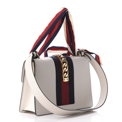 Gucci Calfskin Small Sylvie Shoulder Bag Off White 2 of 8