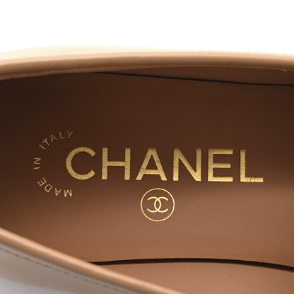 Chanel Shiny Calfskin CC Moccasin Loafers 36 Brown 8 of 10