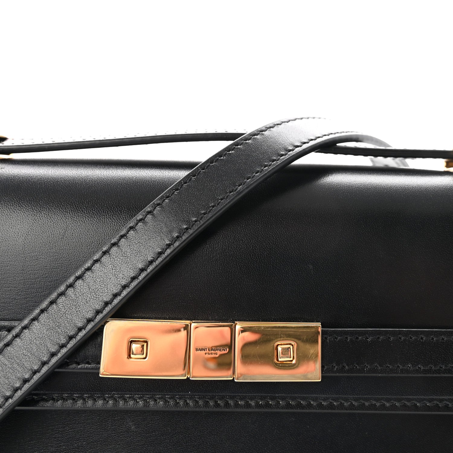 Saint Laurent Smooth Calfskin Mini Manhattan Shoulder Bag Black 6 of 8
