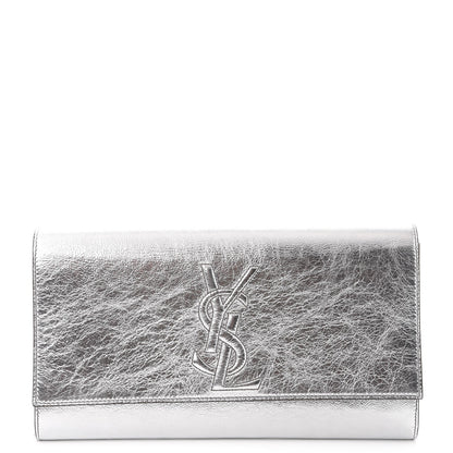 Saint Laurent Metallic Pony Hair Calfskin Embossed Large Belle De Jour Clutch Bronze 1 of 7