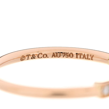 Tiffany 18K Rose Gold Diamond T Wire Ring 53 6.5 4 of 4