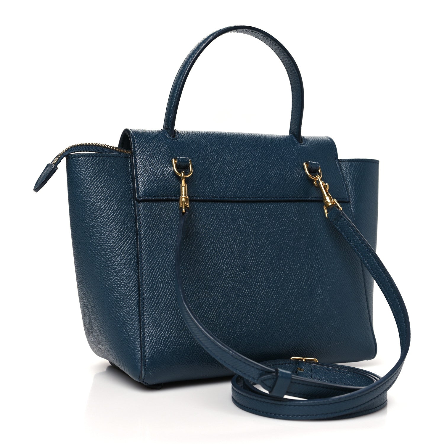 Celine Grained Calfskin Nano Belt Bag Abyss Blue 2 of 13