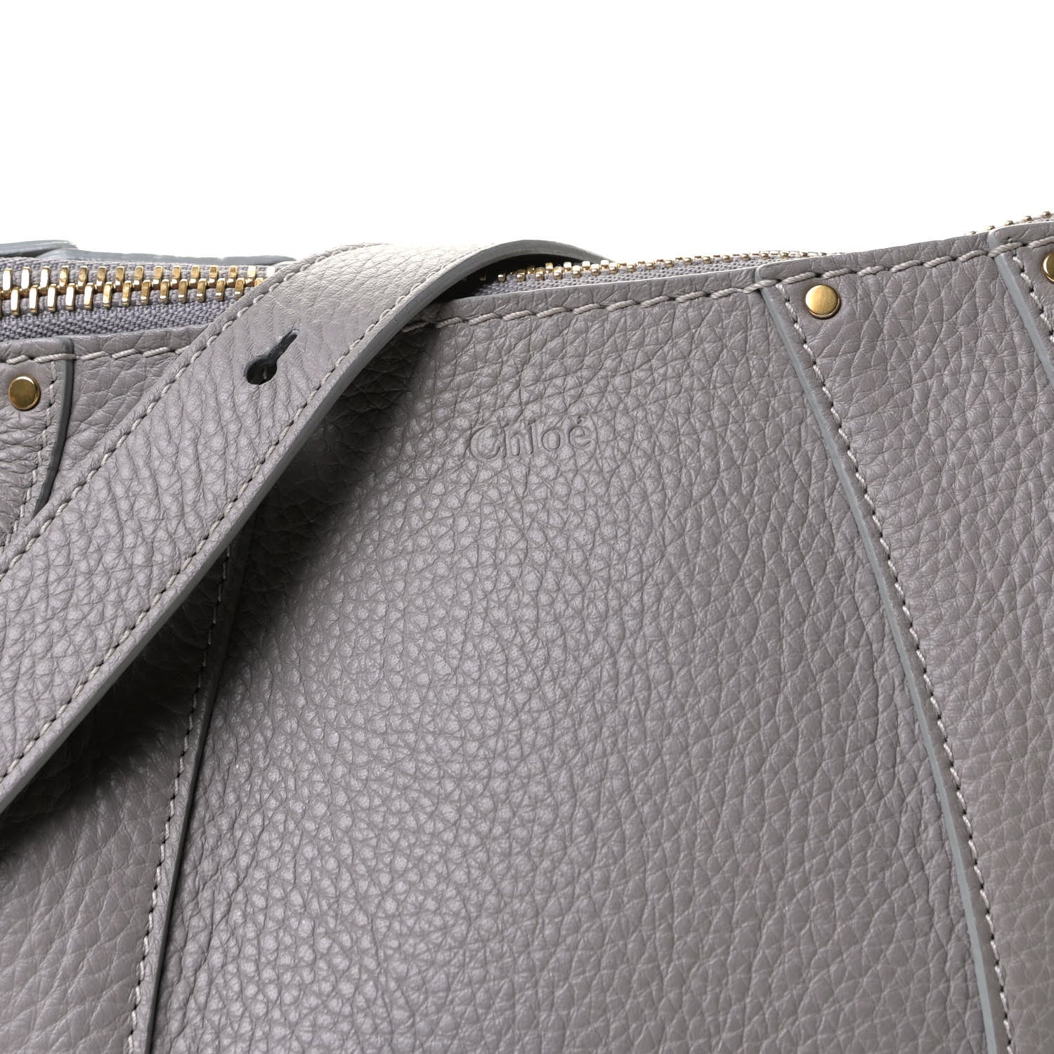Chloe Grained Calfskin Small Hayley Hobo Cashmere Grey 6 of 9