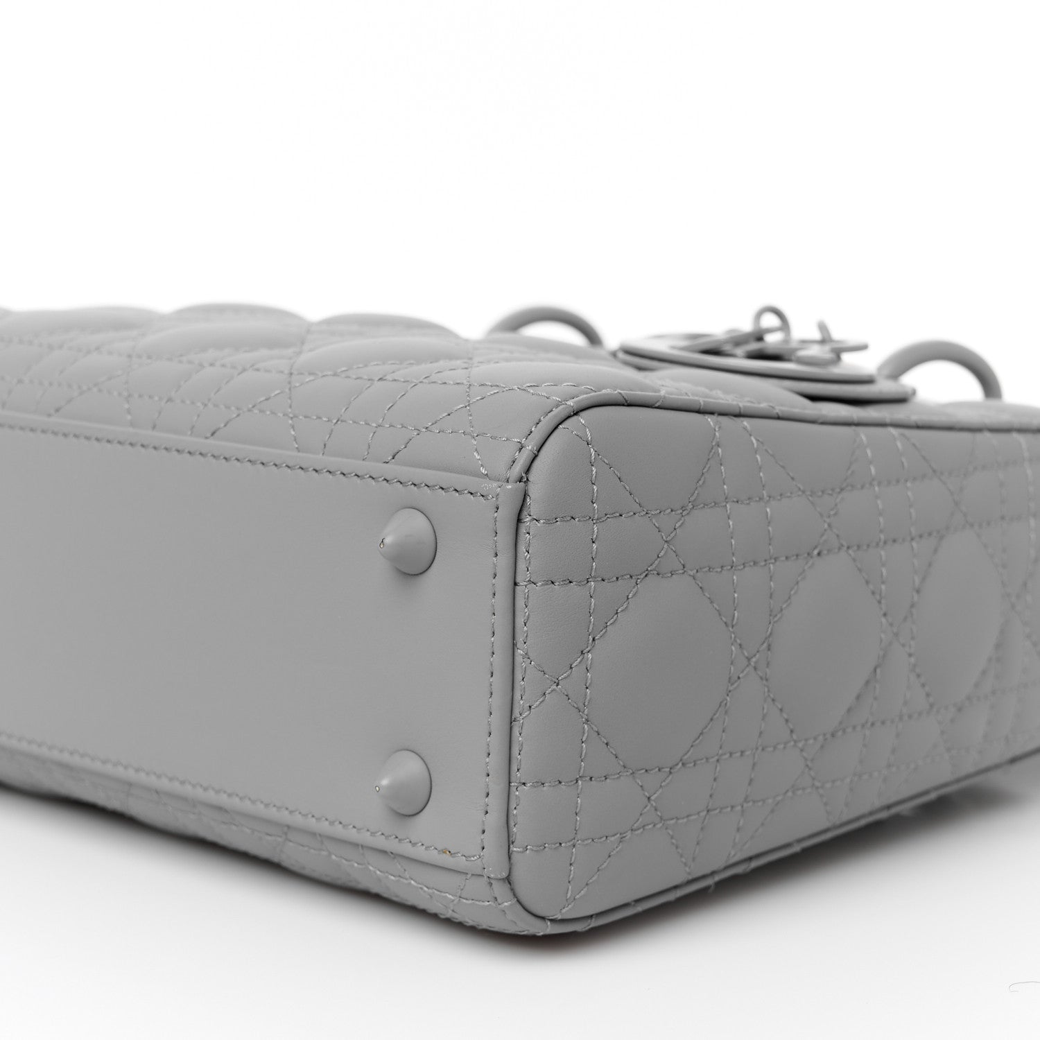 Christian Dior Ultra Matte Calfskin Cannage Small My ABCDior Lady Dior Gray 10 of 10