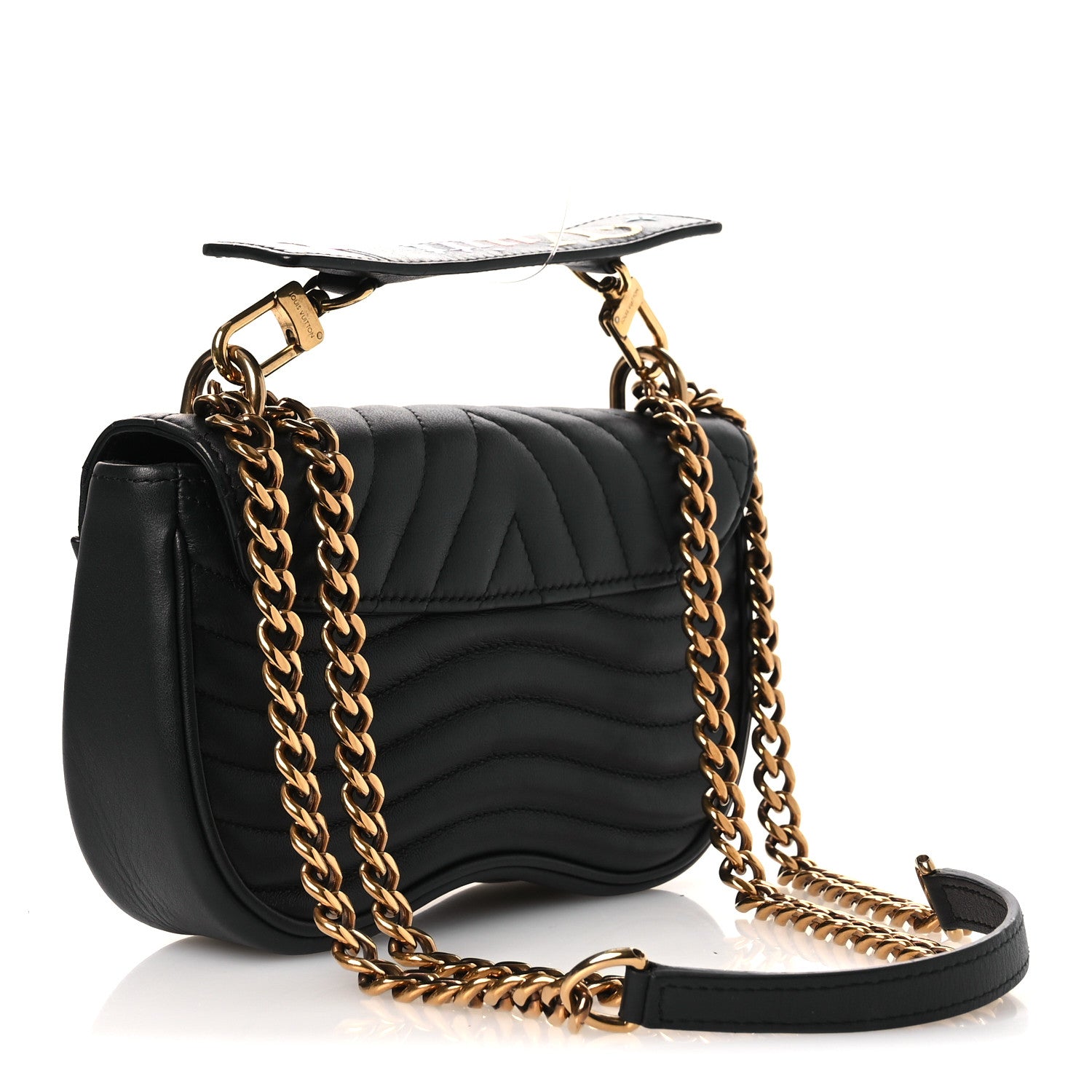 Louis Vuitton Calfskin New Wave Chain PM Black 3 of 12