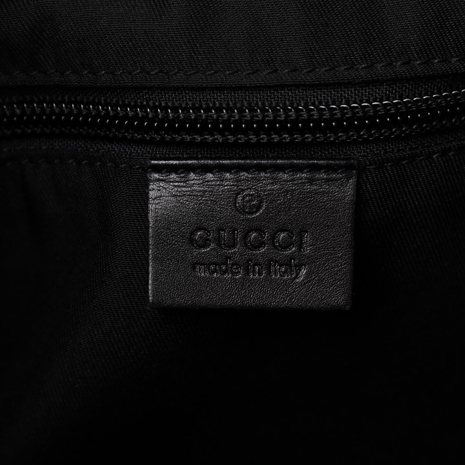Gucci Monogram Calfskin Perforated Medium Flat Messenger Bag Black 7 of 10