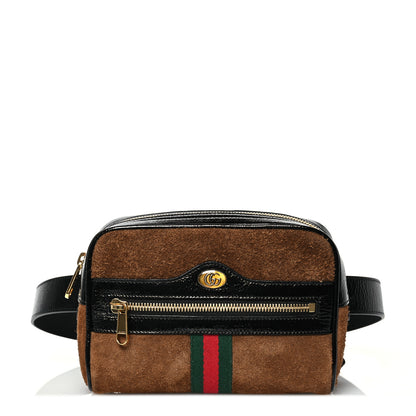 Gucci Suede Small Ophidia Belt Bag 85 34 Brown 1 of 13