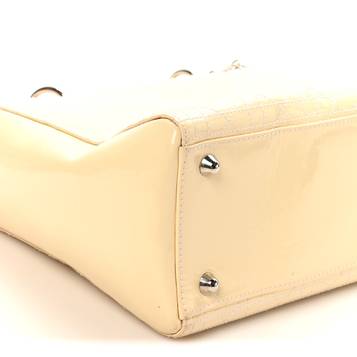 Christian Dior Patent Cannage Large Lady Dior White 9 of 11