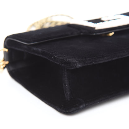 Gucci Velvet Crystal Square G Shoulder Bag Black 8 of 10