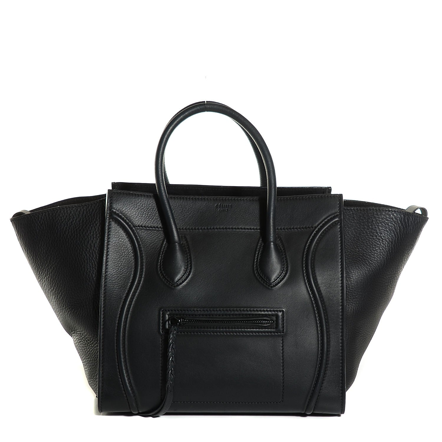 Celine Supple Calfskin Medium Phantom Luggage Black 1 of 8