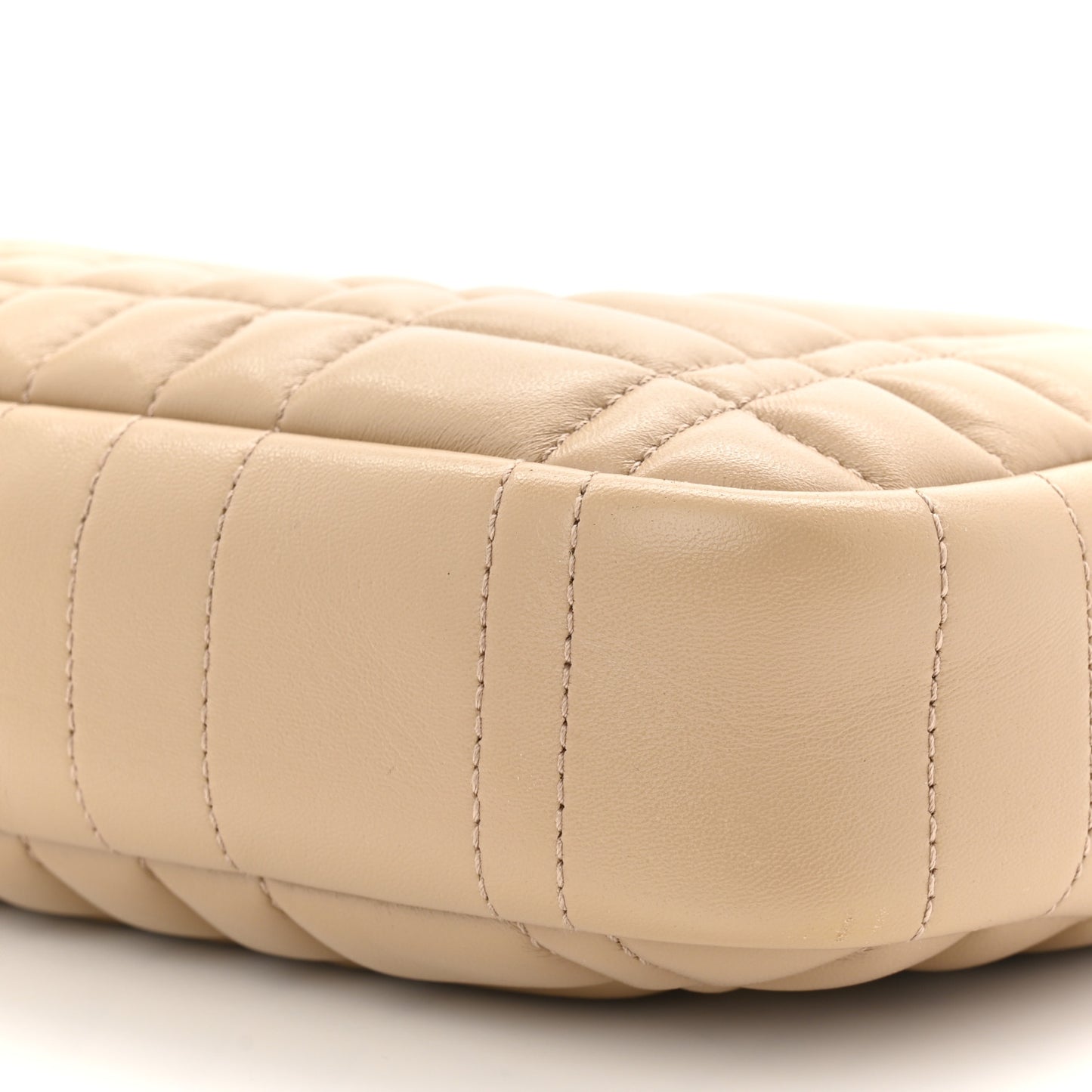 Lambskin Quilted Small Lola Camera Bag Oat Beige