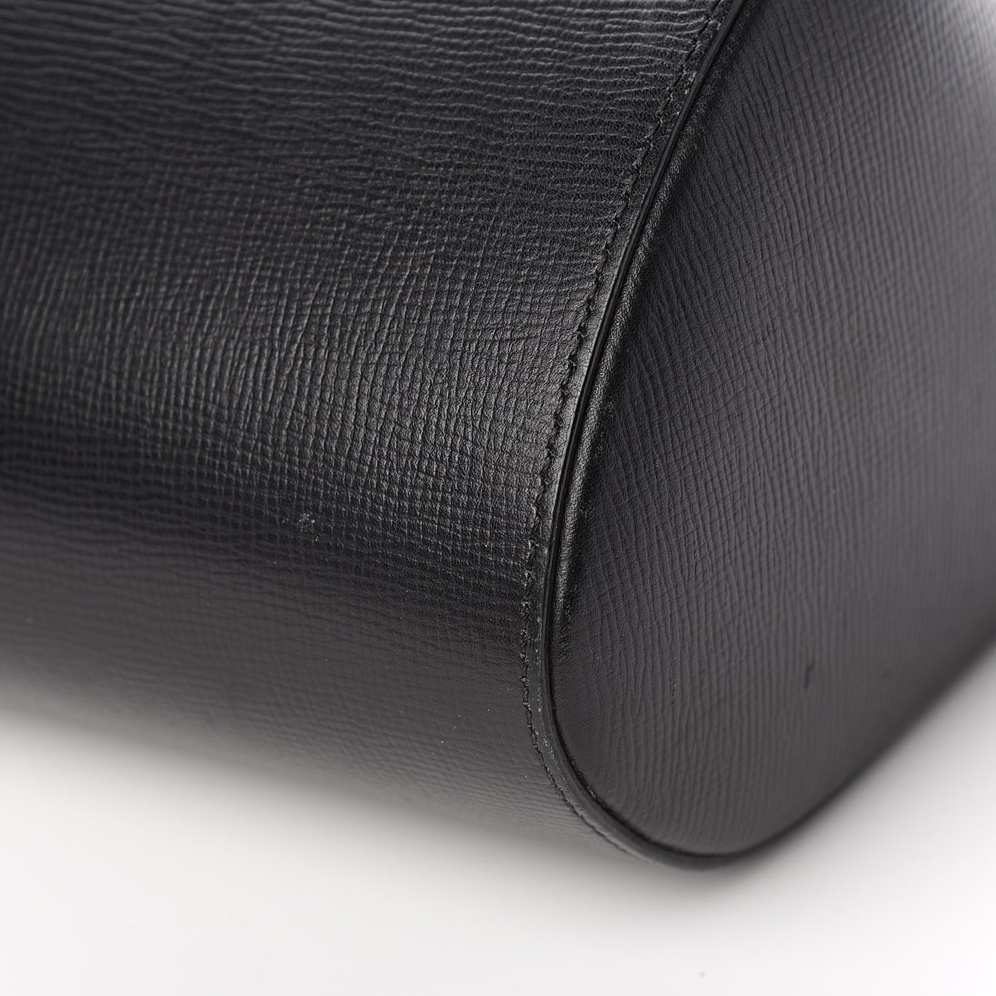 Textured Calfskin Medium Pandora Box Crossbody Bag Black