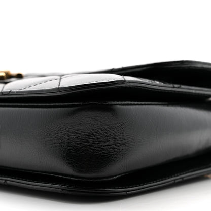Chanel Glazed Calfskin Quilted Medium Perfect Edge Flap Black 11 of 13
