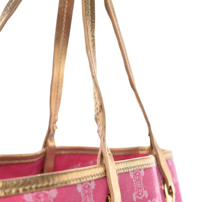 Celine Canvas Macadam Tote Bag Pink 8 of 14
