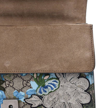 Gucci GG Supreme Monogram Blooms Print Embroidered Small Dionysus Shoulder Bag Blue Taupe 15 of 15