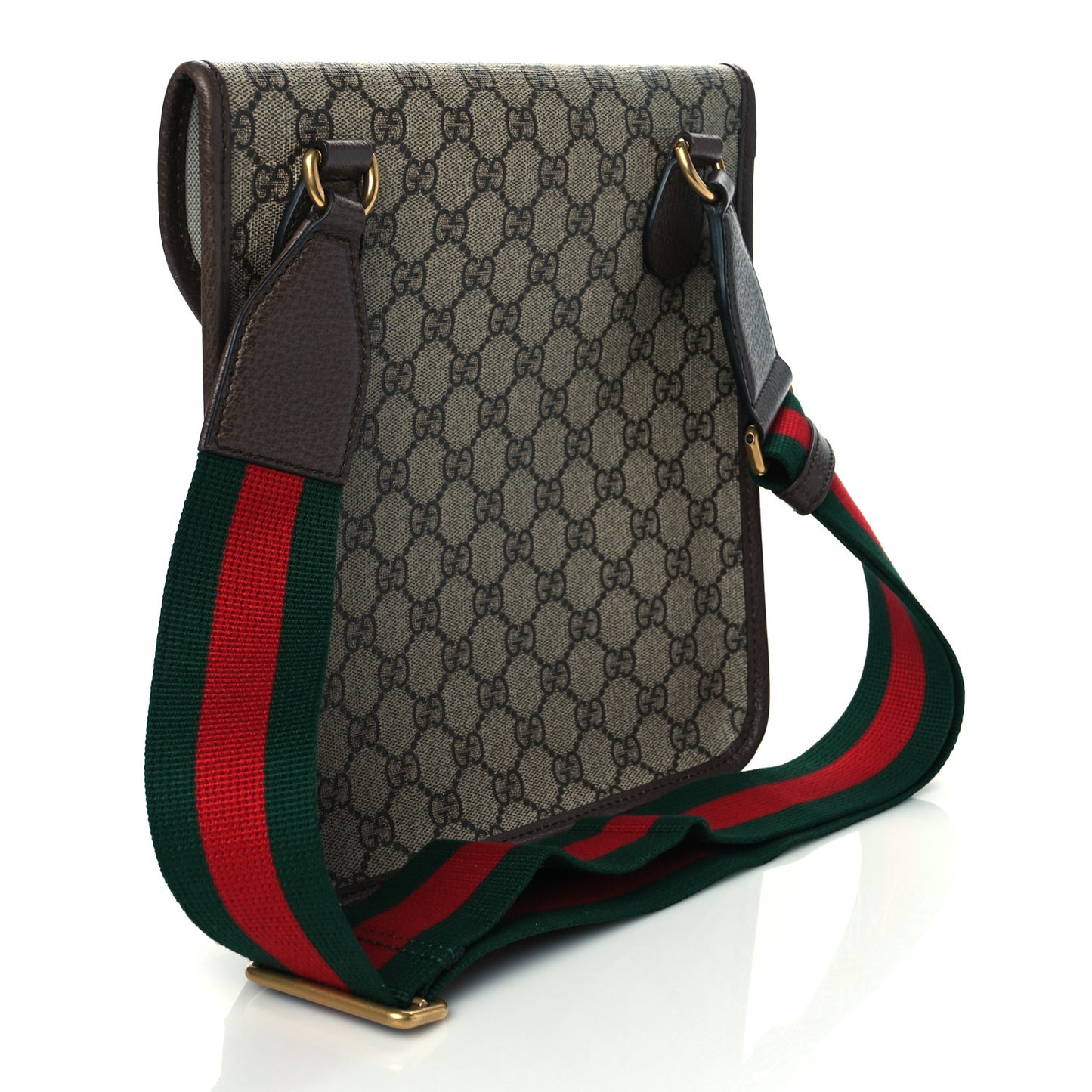 GG Supreme Monogram Web Medium Neo Vintage Flap Messenger Bag Beige New Acero