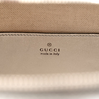 Gucci Metallic Sakai Be Green Calfskin Diagonal Stitched Blondie Top Handle Bag Silver 6 of 14