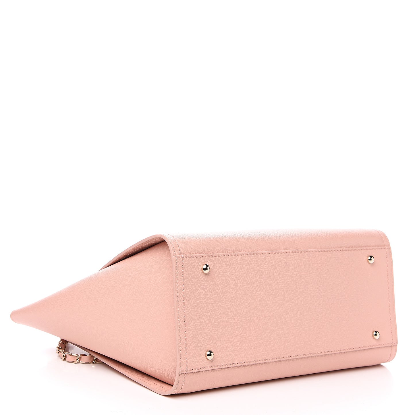 Caviar Small Studded Deauville Tote Light Pink